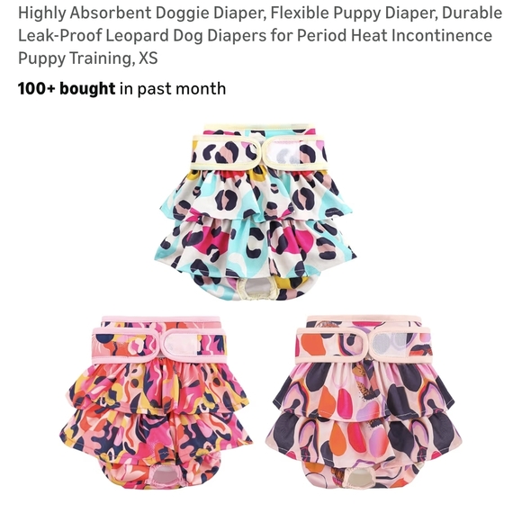 Colorful Dog Diapers Set - Picture 5 of 8